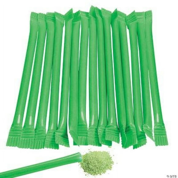 Green Candy Straws,Powder Candy, St. Pat's Day- Candy Buffet- Favors- 240 Pieces