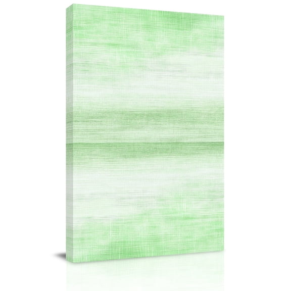 Green Canvas Wall Art for Living Room, Abstract Light Green Ombre Linen Texture Modern Rustic Classic Wall Decor Framed Artwork Pictures Ready to Hang for Bedroom Office Home Decor