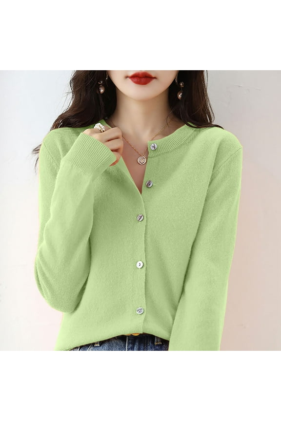 Green Cardigan Sweaters for Women