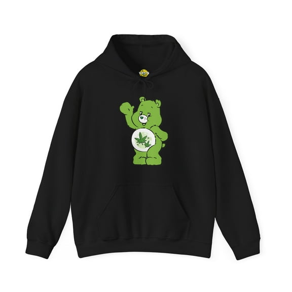 Green Care Bear 420 Hoodie - Adult Care Bear Hooded Sweatshirt