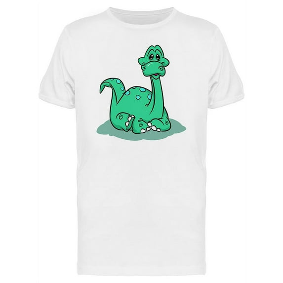 Green Cartoon Baby Dino T-Shirt Men -Image by Shutterstock, Male Medium