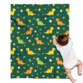 thumbnail image 1 of Green Cartoon Dinosaurs Eggs Pattern Blanket,Comfortable Soft Flannel Throw Blanket,All Season,Warm Lightweight Blankets for Sofa Bed Couch Living Room Chair,30"x40", 1 of 4