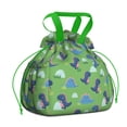 thumbnail image 1 of Green Cartoon Dinosaurs Grass Pattern Drawstring Lunch Bag Women - Drawstring Lunch Bag Insulated for Work Office - Stain-Resistant Large Lunchbags for Women with Multi-Pockets, 1 of 6
