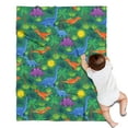 thumbnail image 1 of Green Cartoon Dinosaurs Palm Trees Sun Pattern Blanket,Comfortable Soft Flannel Throw Blanket,All Season,Warm Lightweight Blankets for Sofa Bed Couch Living Room Chair,30"x40", 1 of 4