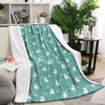 thumbnail image 1 of Green Cartoon Unicorn Pattern Blanket,Comfortable Soft Lamb Wool Throw Blanket,All Season,Warm Lightweight Blankets for Sofa Bed Couch Living Room Chair,50"x60", 1 of 4