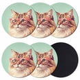 thumbnail image 1 of Green Cat Coasters Set of 6, Absorbent Coasters for Drinks, Funny Animals Modern Art Coaster for Desk Coffee Table Protection, Home Decor House Warming Gifts 4", 1 of 8