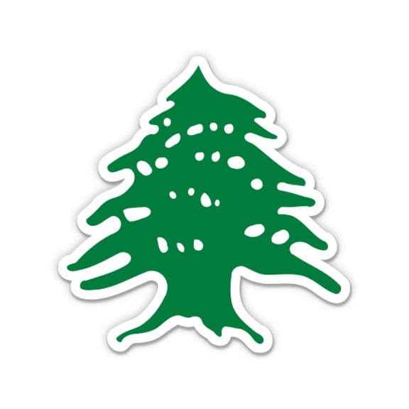 Green Cedar Lebanon - 3" Vinyl Sticker - For Car Laptop Water Bottle Phone - Waterproof Decal