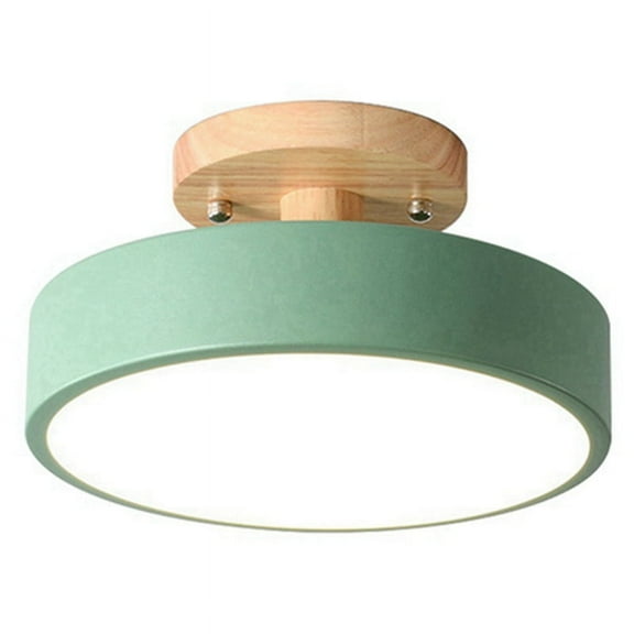 Green Ceiling Lights Modern LED Nordic Wood Lighting Fixture Indoor Luminaire Kitchen Living Bedroom Bathroom