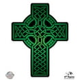 thumbnail image 1 of Green Celtic Cross - 8" Vinyl Sticker - For Car Laptop I-Pad - Waterproof Decal, 1 of 1