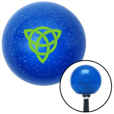 Green Celtic Design Blue Metal Flake Shift Knob with M16 x 1.5 Insert Shifter Auto
