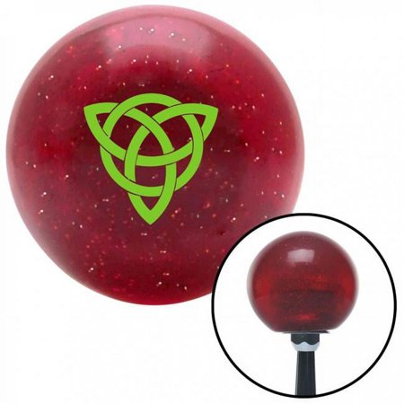 Green Celtic Design Red Metal Flake Shift Knob with M16 x 1.5 Insert Shifter Auto