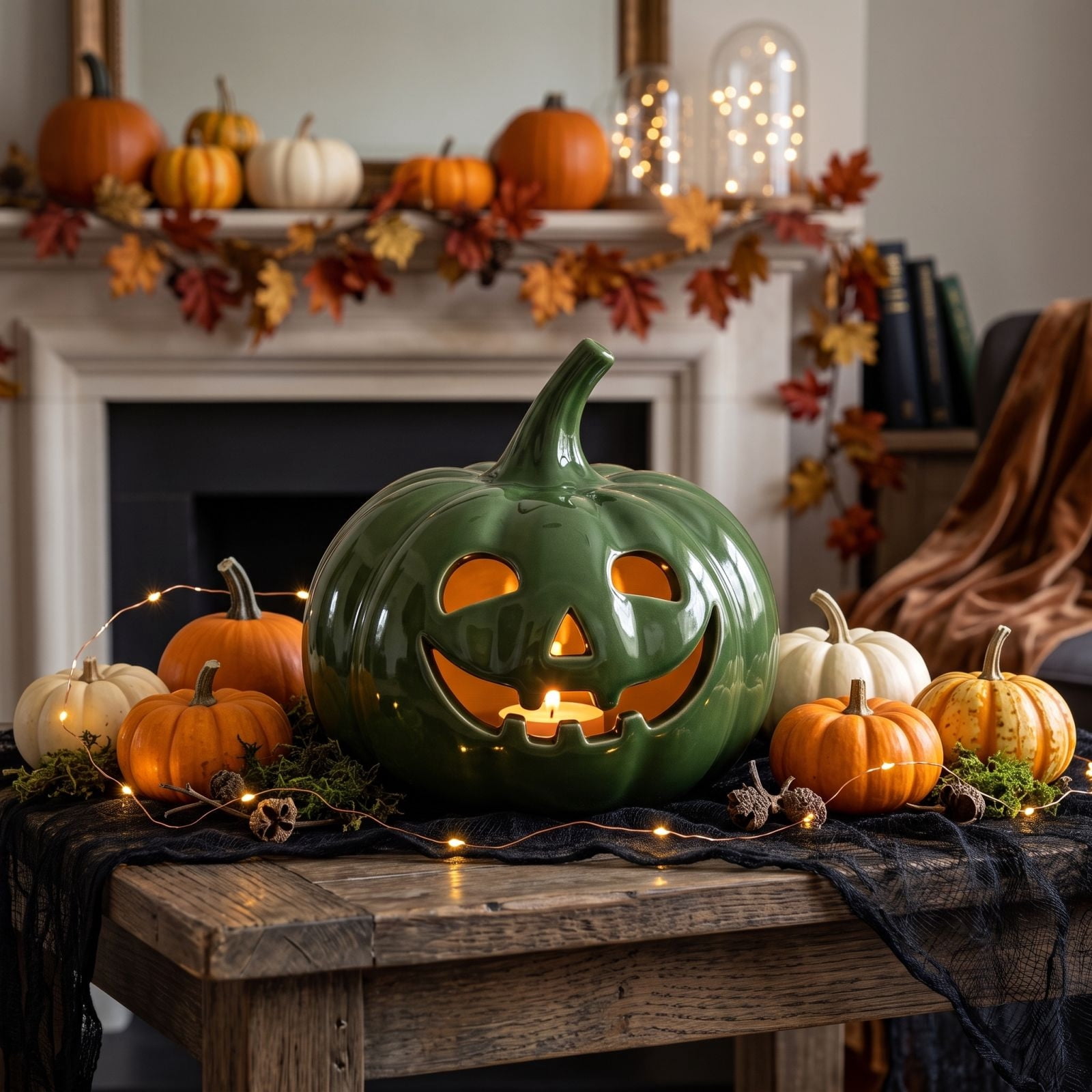 Pottery Jack O Lanterns for Halloween Decor