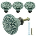 thumbnail image 1 of Green Ceramic knobs, Kitchen Cabinet Knobs, Retro Dresser Knobs, Drawer Knobs, Furniture Decorative Pulls(10Pcs), 1 of 4
