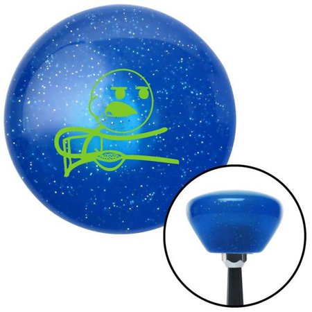 Green Cereal Guy Blue Retro Metal Flake Shift Knob with M16 x 1.5 Insert Shifter Brody