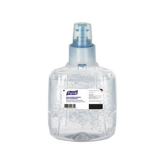 Green Certified Advanced Refreshing Gel Hand Sanitizer For LTX-12, 1,200 mL, Fragrance-Free, 2/Carton