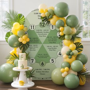 Green Chart Arch Backdrop Cover, 4FT, Modern Schedule Numbers Chart Planner Spandex Arch Covers Double-Sided Backdrop for Wedding Birthday Party Photo Background Decoration