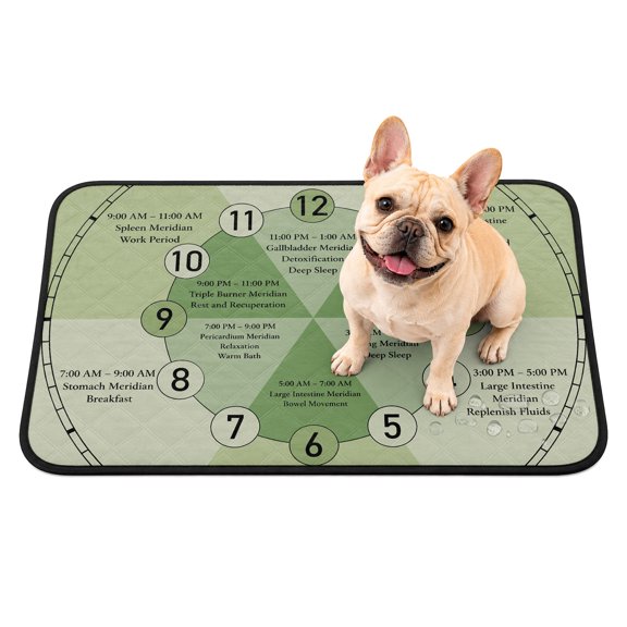 Green Chart Washable Pee Pads for Dogs Modern Schedule Numbers Chart Planner Non-Slip Pet Pads Waterproof Puppy Training Mat Soft Dogs Cats Pee Mat for Bed Crate Playpen 40"x30"