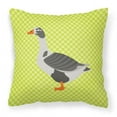 thumbnail image 1 of Green Check Themed Fabric Decorative Pillow, 1 of 2