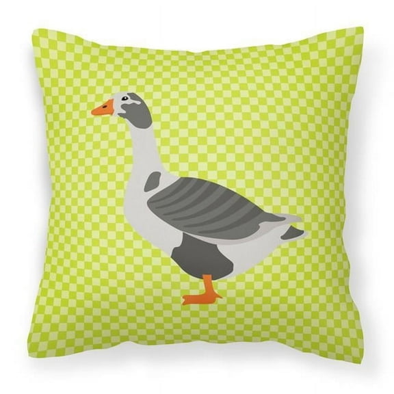 Green Check Themed Fabric Decorative Pillow