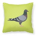 thumbnail image 1 of Green Check Themed Fabric Decorative Pillow, 1 of 2