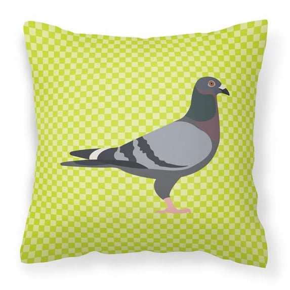 Green Check Themed Fabric Decorative Pillow