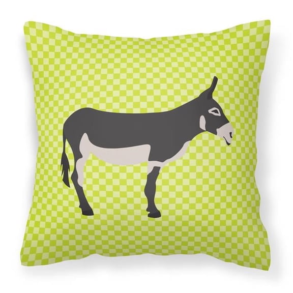 Green Check Themed Fabric Decorative Pillow