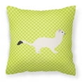 thumbnail image 1 of Green Check Themed Fabric Decorative Pillow, 1 of 2