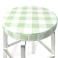 thumbnail image 1 of Green Checkboard Round Bar Stool Seat Covers, Elastic Round Chair Cover Stool Seat Slipcover Bar Stool Cushions Round Pad for 12-14 inch, 1 of 5