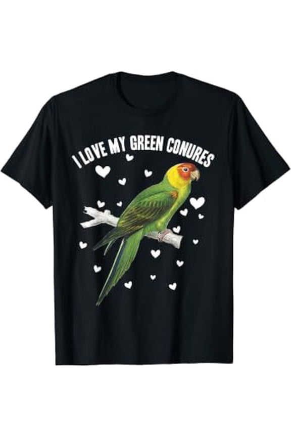 Green Checked Conure Food Green Conure Calendar Green Parrot T-Shirt