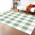 thumbnail image 1 of Green Checkered Area Rugs For Living Room/Bedroom, Area Rug Non-Slip, Green White Buffalo Plaid Kids Room Area Rug Washable Accent Floor Carpet Runner Outdoor Indoor 2 x 3ft, 1 of 6