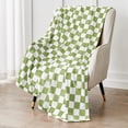 thumbnail image 1 of Green Checkered Blanket, Ultra Soft Fleece Checkered Throw Blanket for Couch Bed and Travel, Luxury Green Throw Blankets for All Seasons (Green,60"x80"), 1 of 6