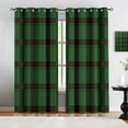 thumbnail image 1 of Green Checkered Curtains, Christmas Blackout Curtains For Living Room, Retro Farmhouse Window Treatment, Buffalo Plaid Grommet Curtains For Bedroom 26"W x 63"L (Pack of 2), 1 of 6