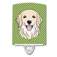 thumbnail image 1 of Green Checkered Golden Retriever Ceramic Night Light, 1 of 1