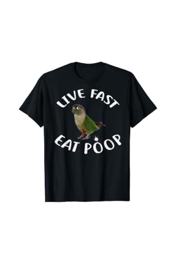 Green Cheek Conure Clothing, Leave Fast Funny Conure Parrot T-Shirt