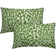 thumbnail image 1 of Green Cheetah Lumbar Throw Pillow Covers 12X20 Inch Set of 2 Leopard Rectangular Pillow Cases Animal Wildlife Pillow Cover with Zipper Home Decor For Sofa Couch Housewarming Gift Bed Porch Outdoor, 1 of 6