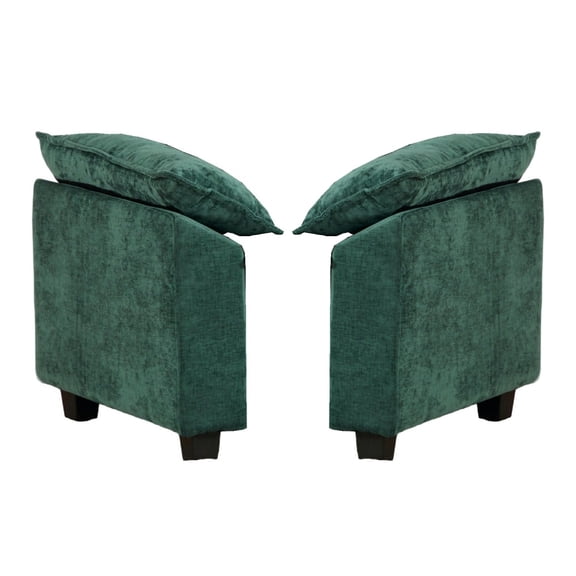 Green Chenille Cloud Sofa Armrest Replacement Parts, 22 Inch Arm Height Foam Filled Modular Sectional Couch Arm Panels, American Modern DIY Combination Sofa Accessories
