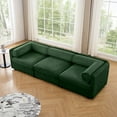 thumbnail image 1 of Modern Contemporary Chenille 3-Seater Sofa 220×80×75cm with Storage and Cylindrical Design, 1 of 24