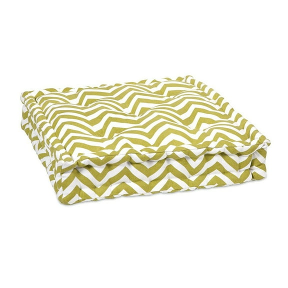 Green Chevron Floor Cushion