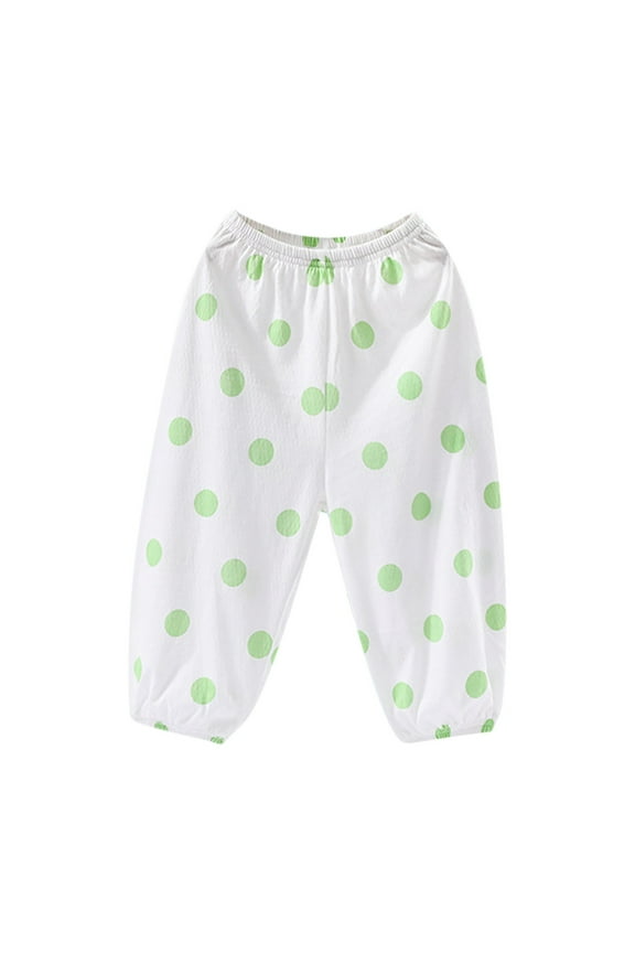 Green Children Boy Girl Sport Athletic Yoga Trousers Pants Pantyhose Tights for Child Print Thin Western Polka Dot Straight Leg Long Leg Summer Fall Pantyhose 2026 7 Years
