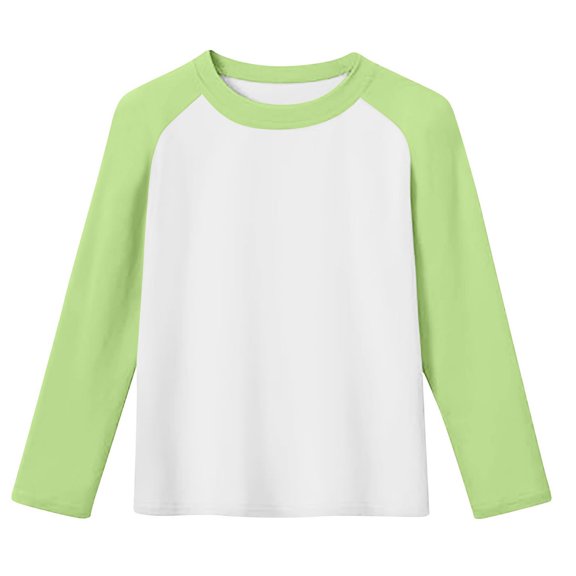 Green Children Boy Girl Warm Top Graphic Blouses for Child Long Sleeve Crewneck Spandex Winter Fall Shirts 2026 Clothing Country Concert Y2K 7 Years