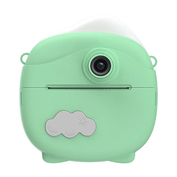 Green Children'S Digital Instant Camera Green High Definition Student Camera With Printing Photography Video Function Easy To Carry For Kids Photography Fun