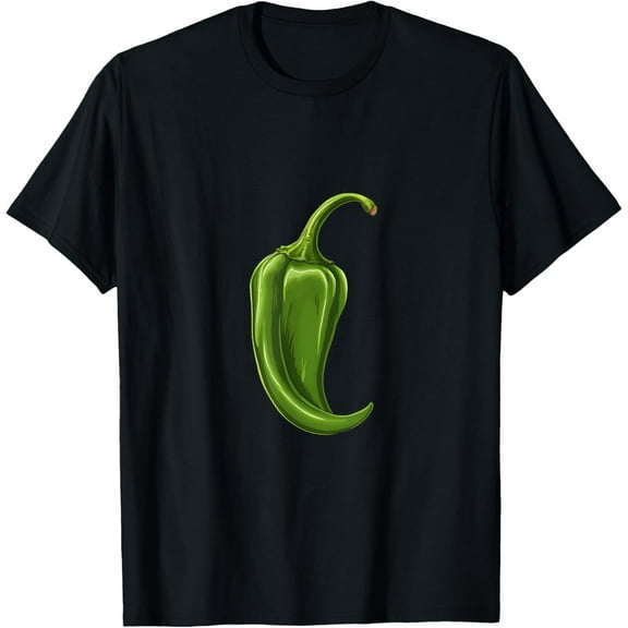 Green Chili Hot Chilli Spicy Food Pepper T-Shirt