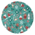thumbnail image 1 of Green Christmas Baking Pattern Round Blanket,Comfortable Soft Flannel Throw Blanket,All Season,Warm Lightweight Blankets for Sofa Bed Couch Living Room Chair 47"x47", 1 of 5