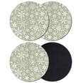 thumbnail image 1 of Green Christmas Coasters Set of 4, Absorbent Coasters for Drinks, Snowflakes Xmas Winter New Year Coaster for Desk Coffee Table Protection, Home Decor House Warming Gifts 4", 1 of 8