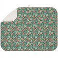 thumbnail image 1 of Green Christmas Floral Pattern Dish Drying Mat for Kitchen 1 Pack, Ultra Absorbent Microfiber Dishes Drainer Mats,18x24in(46x61cm), 1 of 4