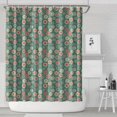 thumbnail image 1 of Green Christmas Floral Pattern Shower Curtain 84"x72" ,Bathroom Decorative Shower Curtains Set with 12 Hooks,Modern Waterproof Washable Shower Curtain, 1 of 6