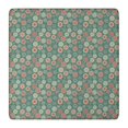 thumbnail image 1 of Green Christmas Floral Pattern Square Fitted Tablecloth with Elastic Edge,Square Table Cover,Washable Elastic Table Cover for Home Kitchen Party Decor 36"x36", 1 of 6