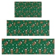 thumbnail image 1 of Green Christmas Gingerbread Man Pattern Kitchen Rugs Sets Of 3,Kitchen Runner Rugs Non Skid Washable,Decorative Kitchen Floor Mats for Kitchen,Sink,Laundry,17"x30"+ 17"x47" + 17"x59", 1 of 6