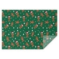 thumbnail image 1 of Green Christmas Gingerbread Man Pattern Rectangle Tablecloth 60"x84",Waterproof Polyester Rectangle Table Cloth, Wipeable Spillproof Polyester Tablecloth for Dining, Camping, Indoor and Outdoor, 1 of 5