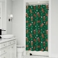 thumbnail image 1 of Green Christmas Gingerbread Man Pattern Shower Curtain 36"x72" ,Bathroom Decorative Shower Curtains Set with 12 Hooks,Modern Waterproof Washable Shower Curtain, 1 of 6